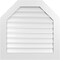 Ekena Millwork Octagonal Top Surface Mount PVC Gable Vent: Functional, w/ 3-1/2"W x 1"P Standard Frame, 32"W x 32"H GVPOT32X3201SF - alternate 1